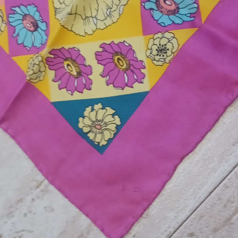 Echo Silky Floral Square Scarf - Picture 4 of 5